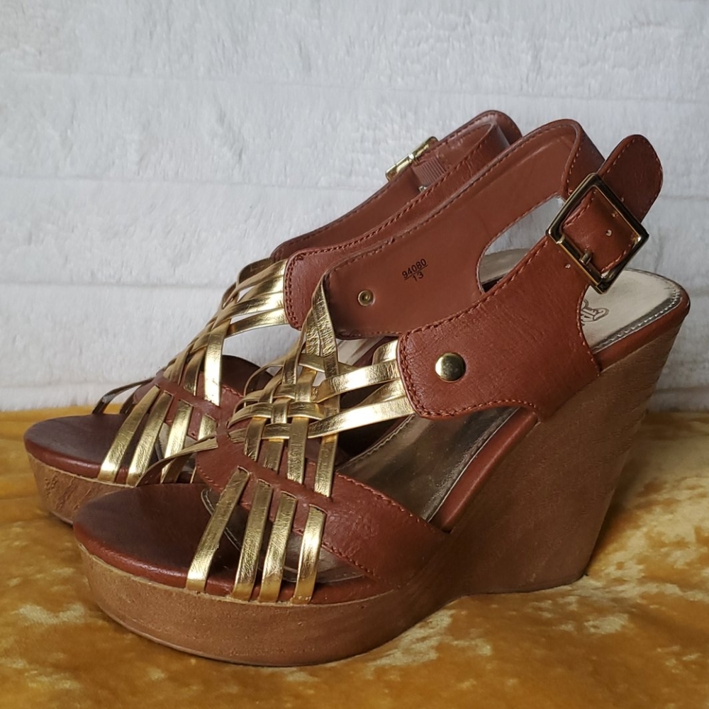 Mallory Brown Wedge Heels